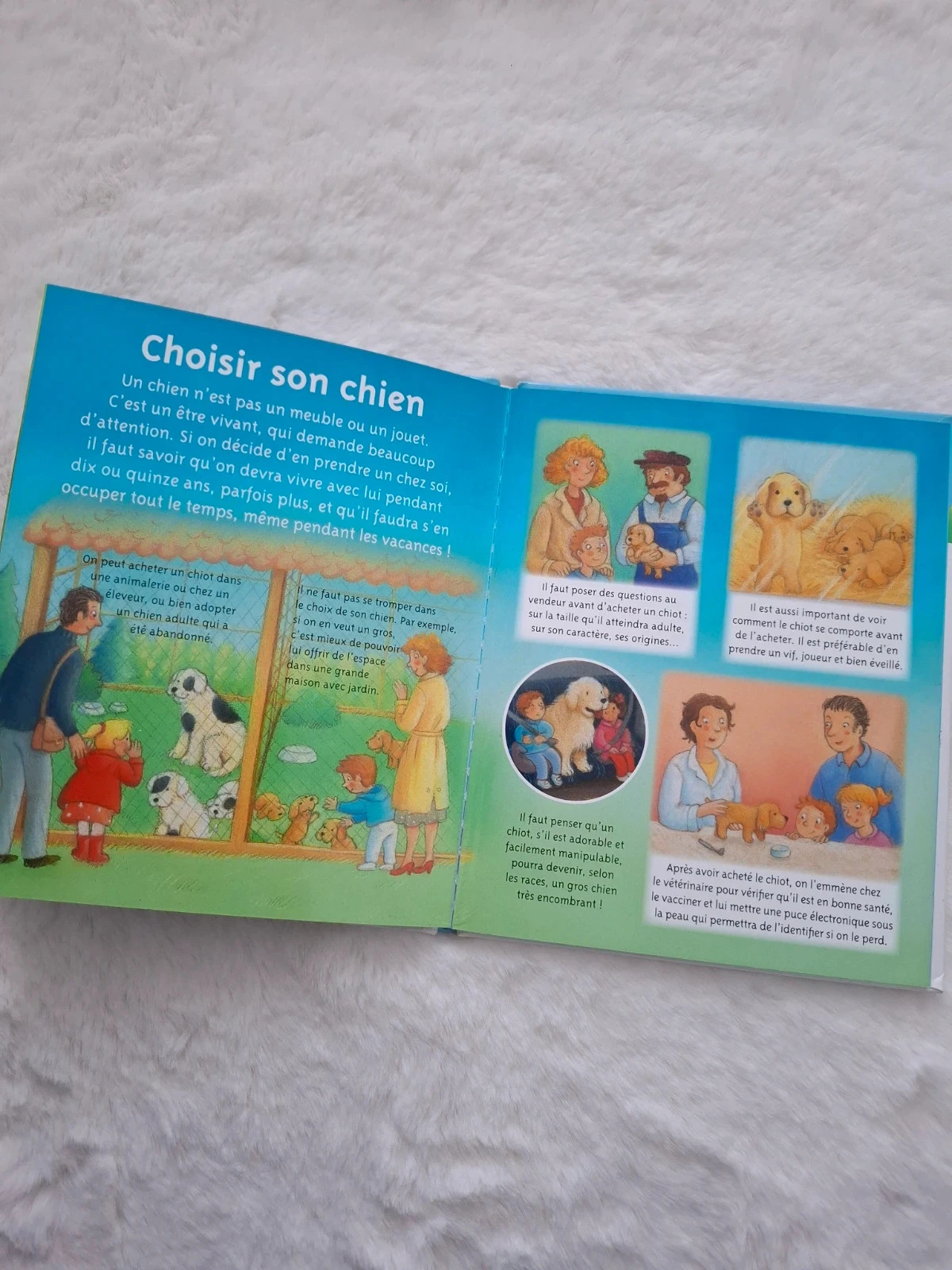 📚 libro pagina plastificado la pequeña imaginería Los perros Fleurus – photo 8